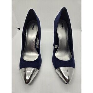 Mossimo High Heels Size 6 Blue With Silver Pointed Toe